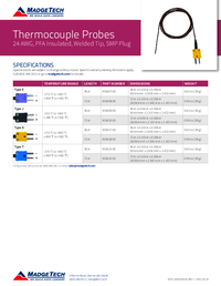 Thumbnail of document Data Sheet - Type K Thermocouple with SMP Connector